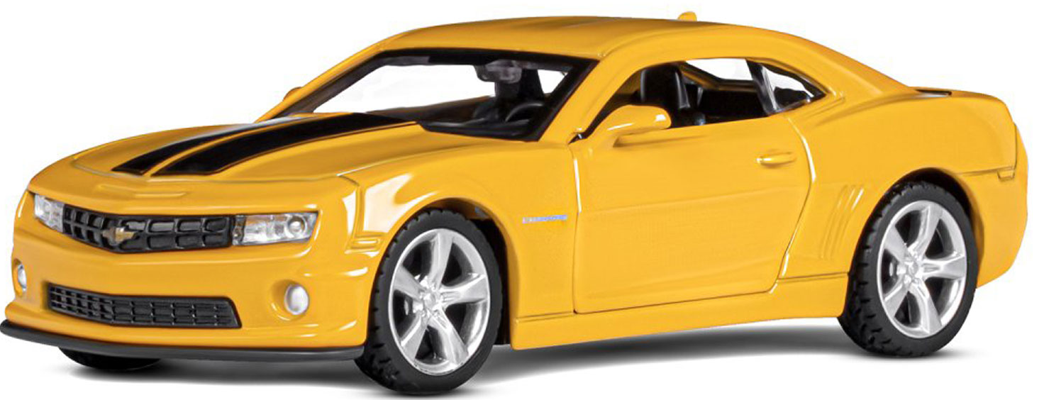 ТМ Автопанорама Машинка металлическая Chevrolet Camaro SS, жёлтая, 1:43 