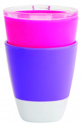 Набор цветных стаканчиков Munchkin 2 штуки розовый и фиолетовый