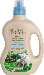 Экологичный гель и пятновыводитель для стирки белья, концентрат б/з BioMio. BIO-2-IN-1 1500 мл