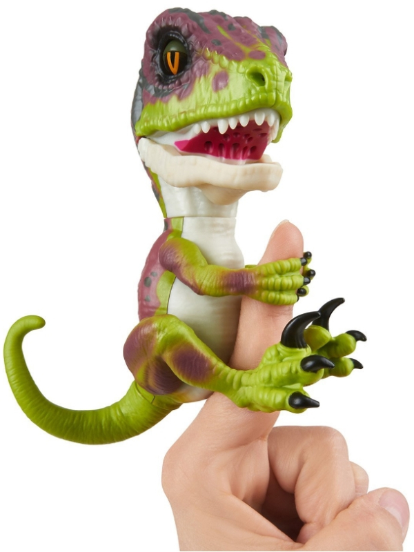 Интерактивный динозавр Fingerlings Стелс зеленый с фиолетовым 12см