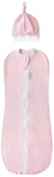 Пелёнка-кокон на молнии с шапочкой AmaroBaby Nature essence, розовый 56-68