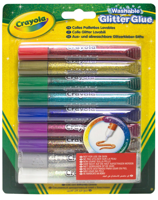 Клей с блёстками Crayola 9 цветов
