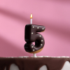 Свеча в торт Страна Карнавалия Шоколадная глазурь, цифра 5