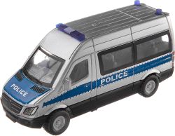 Машинка-микроавтобус ABtoys Полиция, металлическая, с открывающими дверцами