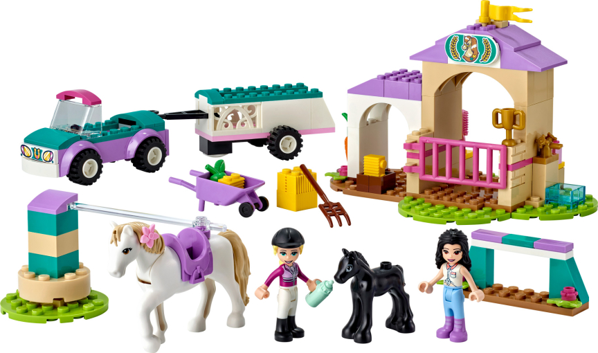 Конструктор Lego Friends 41441 Тренировка лошади и прицеп для перевозки