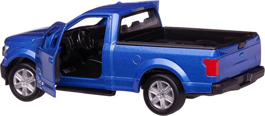 Машина металлическая RMZ City Ford F150 2018, инерционный механизм, синяя