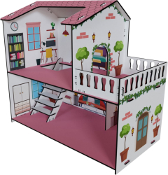 Игрушка деревянная Домик для куклы 2-х этажный , арт. 22500