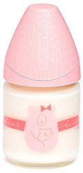 Бутылочка с круглой соской Suavinex Meaningful Life 120 мл с рождения, розовый мишка