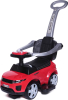 Каталка детская Babycare Sport car с родительской ручкой, кожаное сиденье, резиновые колеса Красный