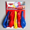 Воздушные шары Страна Карнавалия С Днем Рождения Тачки, синий, красный, желтый, 5 шт