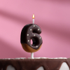 Свеча в торт Страна Карнавалия Шоколадная глазурь, цифра 6