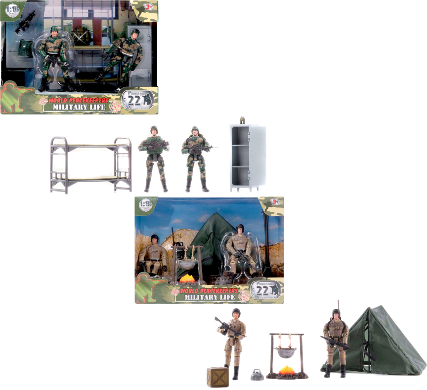 Игровой набор World Peacekeepers Армейская жизнь 1:18 2 фигурки