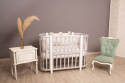 Кроватка детская Incanto Nuvola Lux цвет серый стойки белые
