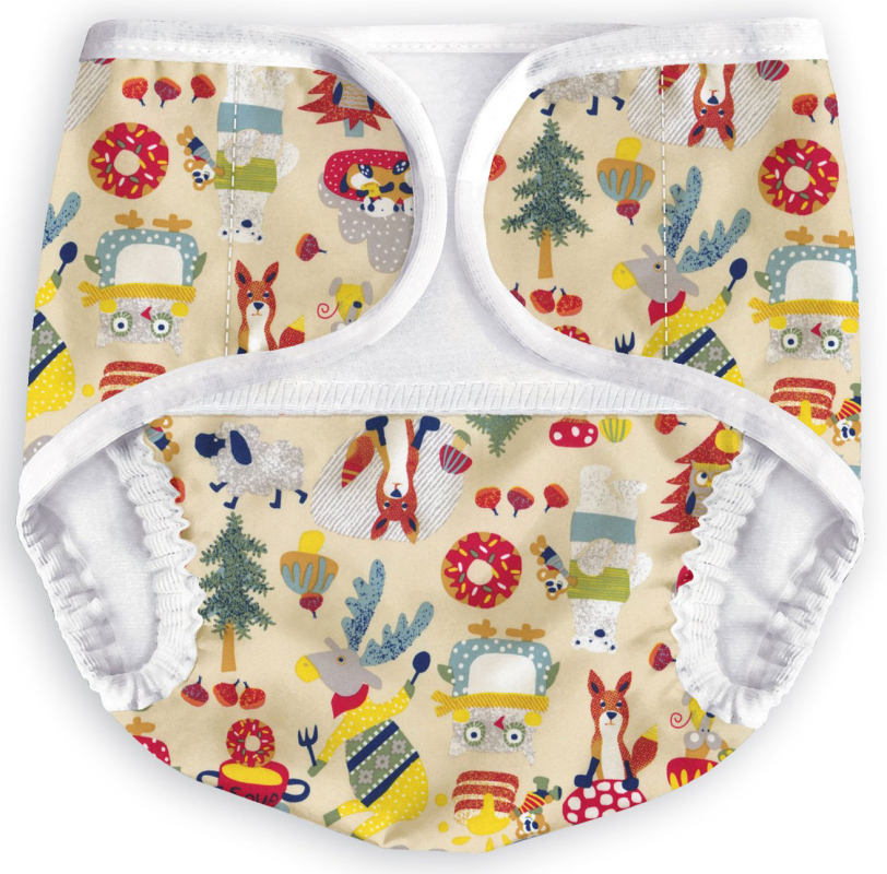 Multi-diapers подгузники-трусики с карманом для вкладыша размер С (7-18 кг) Лисы