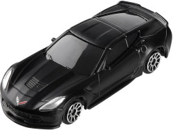 Машина металлическая Chevrolet Corvette C7, RMZ City, без механизмов, 1:64, чёрная, матовая